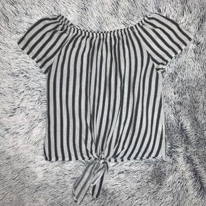 Striped Off the Shoulder Top